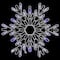 16" LED Lighted Pure White & Blue Snowflake Christmas Window Silhouette Décor